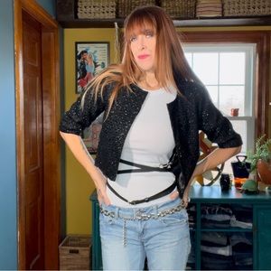 Black Metallic ¾ Jacket